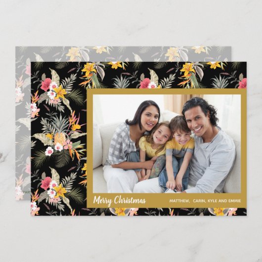 トロピカルフローラQChristmas写真 シーズンカード (正面/裏面)