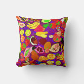 トロピカルフ絵画ルーツパター買ンの芸術 クッション (正面)