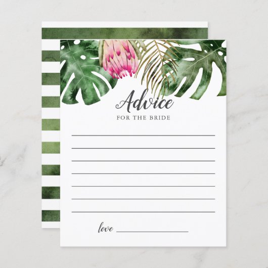トロピカルブライダルシャワーアドバイスフォーザブライド (正面/裏面)