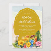 トロピカルブライダルシャワーカクテル招待状 招待状 (正面)