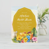 トロピカルブライダルシャワーカクテル招待状 招待状 (スタンド正面)