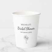 トロピカルブライダルシャワーシンプルエレガントパームツリー 紙コップ (裏面)