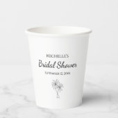 トロピカルブライダルシャワーシンプルエレガントパームツリー 紙コップ (正面)