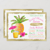 トロピカルブライダルシャワーソーリー 招待状 (正面/裏面)