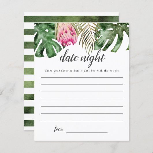 トロピカルブライダルシャワーデイトナイトアイディア (正面/裏面)