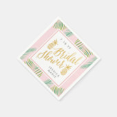 トロピカルブライダルシャワーパーソナライズされたナプキン スタンダードカクテルナプキン (角)