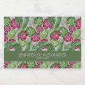 トロピカルブライダルシャワーミニ スパークリングワインラベル (シングルラベル)