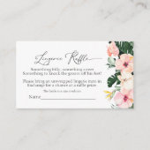 トロピカルブライダルシャワーランジェリーラッフル エンクロージャーカード (正面)