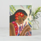 トロピカルブライダルシャワールアウ(ハワイ式宴会)パーティーティキ招待状 招待状 (スタンド正面)