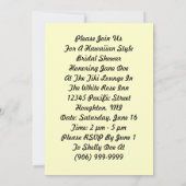 トロピカルブライダルシャワールアウ(ハワイ式宴会)パーティーティキ招待状 招待状 (裏面)