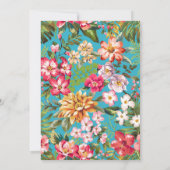 トロピカルブライダルシャワー招待ルアウ（ハワイ式宴会）フローラ 招待状 (裏面)