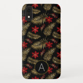 トロピカルブラックとゴールドフォイル離れモノグラム Case-Mate iPhoneケース (裏面)