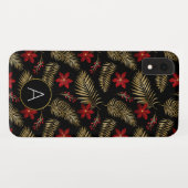 トロピカルブラックとゴールドフォイル離れモノグラム Case-Mate iPhoneケース (裏面(横))