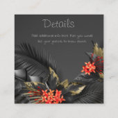 トロピカルブラックと金ゴールド離れの詳細 エンクロージャーカード (裏面)