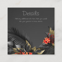 トロピカルブラックと金ゴールド離れの詳細 エンクロージャーカード