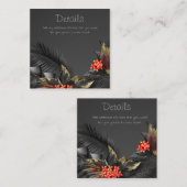 トロピカルブラックと金ゴールド離れの詳細 エンクロージャーカード (正面/裏面)