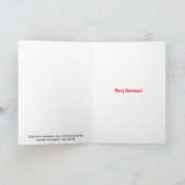 トロピカルブラックラボサンタシーガルクリスマスカード サンキューカード (内部)