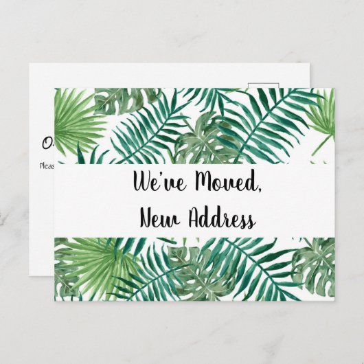 トロピカルブラック引っ越しましたの新しいアドレス ポストカード (正面/裏面)