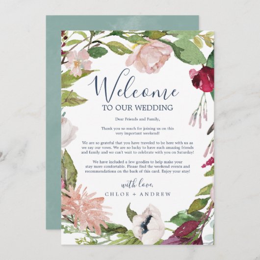 トロピカルブリーズウェルカムレター&旅程 (正面/裏面)