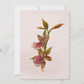 トロピカルブリーズオーキッドボタニカルブライダルシャワー 招待状 (裏面)