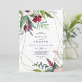 トロピカルブリーズカジュアル幾何結婚の 招待状 (スタンド正面)