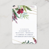 トロピカルブリーズジオメトリックイヤリングディスプレイカード 名刺 (裏面)