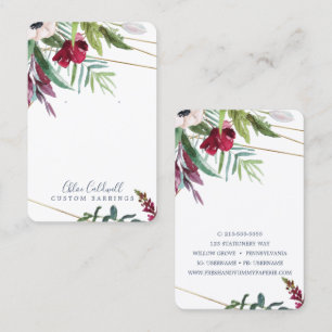 トロピカルブリーズジオメトリックイヤリングディスプレイカード 名刺