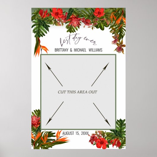 トロピカルブリーズフローラウェディングデイフォトブース ポスター (正面)