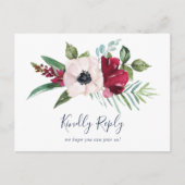 トロピカルブリーズメニュー選択RSVPポストカード インビテーションポストカード (正面)