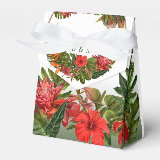 トロピカルブリーズラッシュフローラバラ結婚金ゴールド フェイバーボックス (正面サイド)