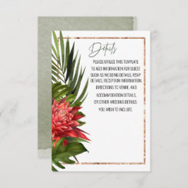 トロピカルブリーズラッシュ植物性結婚詳細 カード