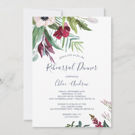 トロピカルブリーズリハーサルディナー 招待状 (正面)