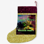 トロピカルブリーズ放出パーティー数々の色金ゴールド スモールクリスマスストッキング (裏面)