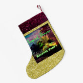 トロピカルブリーズ放出パーティー数々の色金ゴールド スモールクリスマスストッキング (裏面 (吊り時))