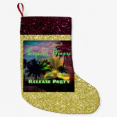 トロピカルブリーズ放出パーティー数々の色金ゴールド スモールクリスマスストッキング (正面)