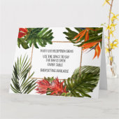 トロピカルブリーズ数々の使用ウェディングレセプションシンボルや象徴 カード (黄色い花)