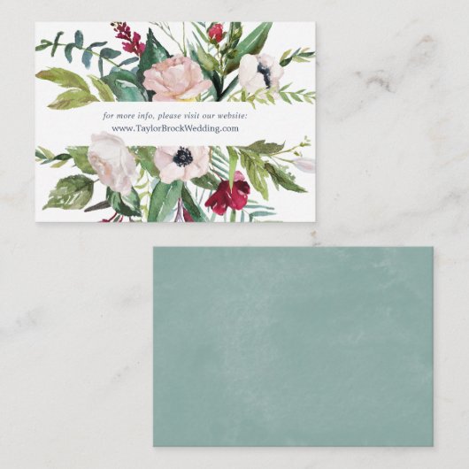 トロピカルブリーズ結婚のウェブサイト エンクロージャーカード (正面/裏面)