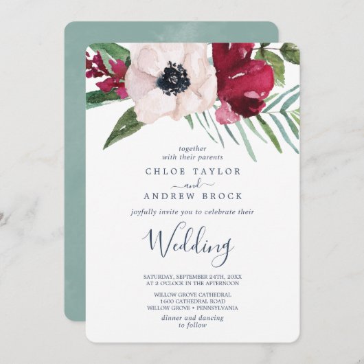 トロピカルブリーズ結婚ズ 招待状 (正面/裏面)