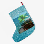 トロピカルブリーズ ラージクリスマスストッキング (裏面 (吊り時))