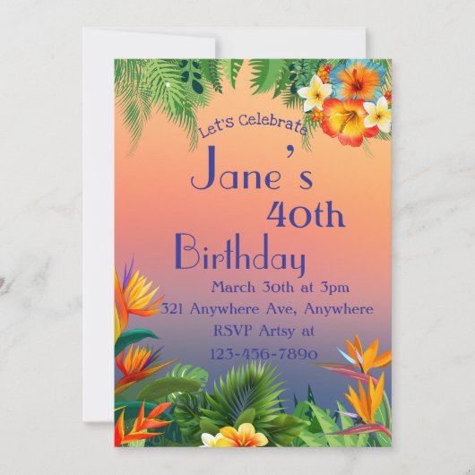 トロピカルブリーズ 招待状 (正面)