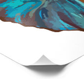 トロピカルブルーとターコイズジェムバタフライ フォトプリント            (角)