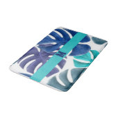 トロピカルブルーとパープルパーム バスマット (アングル)