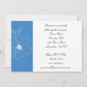 トロピカルブルーアンドグリーン結婚式招待状 招待状 (裏面)