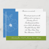 トロピカルブルーアンドグリーン結婚式招待状 招待状 (正面/裏面)