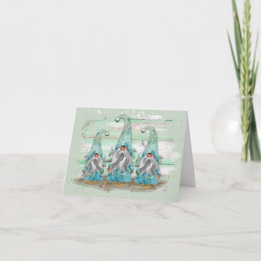 トロピカルブルーウォーターカラービーチ格言 カード (正面)