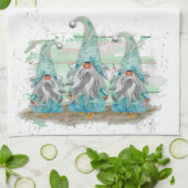 トロピカルブルーウォーターカラービーチ格言 キッチンタオル (折り畳み)