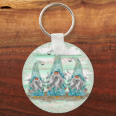 トロピカルブルーウォーターカラービーチ格言 キーホルダー (正面)