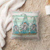 トロピカルブルーウォーターカラービーチ格言 クッション (ブランケット)