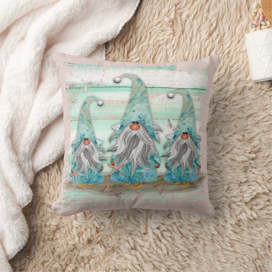 トロピカルブルーウォーターカラービーチ格言 クッション (ブランケット)