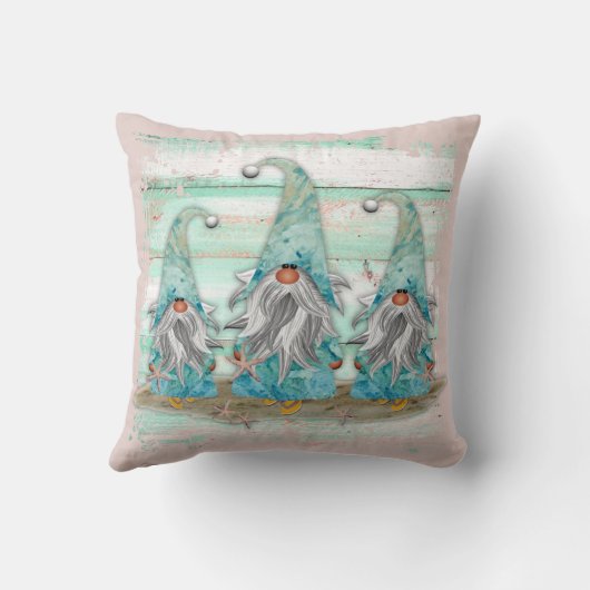 トロピカルブルーウォーターカラービーチ格言 クッション (裏面)